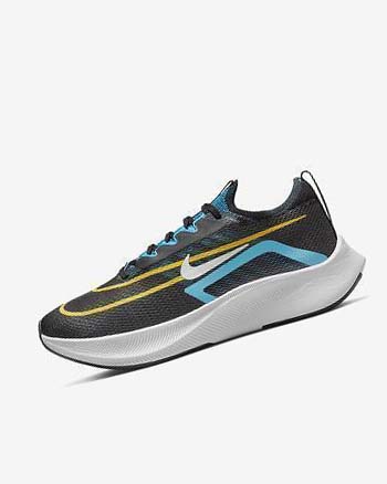 Zapatillas Running Nike Zoom Fly 4 Hombre Negras Azules Blancas | AR1101