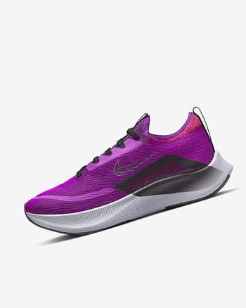 Zapatillas Running Nike Zoom Fly 4 Mujer Moradas Rojas Gris Negras | AR2447