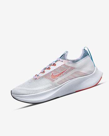 Zapatillas Running Nike Zoom Fly 4 Mujer Blancas Moradas Azules Naranjas | AR4502