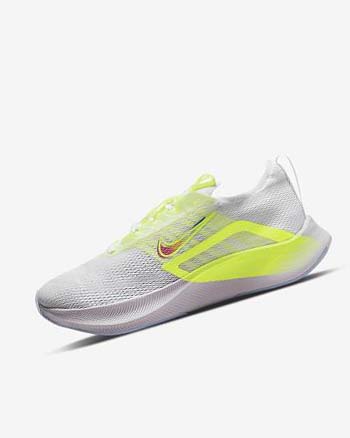 Zapatillas Running Nike Zoom Fly 4 Premium Mujer Blancas Verde Plateadas | AR5349