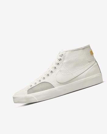 Zapatillas Skate Nike SB BLZR Court Mid Premium Hombre Blancas | AR2815