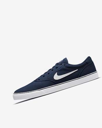 Zapatillas Skate Nike SB Chron 2 Lona Hombre Azul Marino Azul Marino Negras Blancas | AR4516