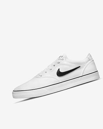 Zapatillas Skate Nike SB Chron 2 Lona Mujer Blancas Blancas Negras | AR4717