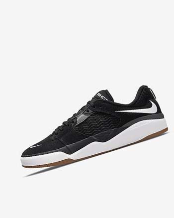 Zapatillas Skate Nike SB Ishod Wair Hombre Negras Gris Oscuro Negras Blancas | AR2370