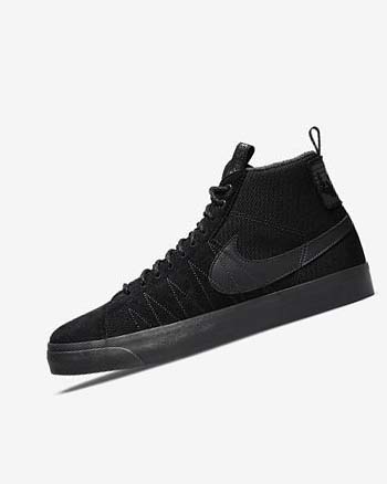 Zapatillas Skate Nike SB Zoom Blazer Mid PRM Mujer Negras Gris Oscuro Negras Negras | AR4584