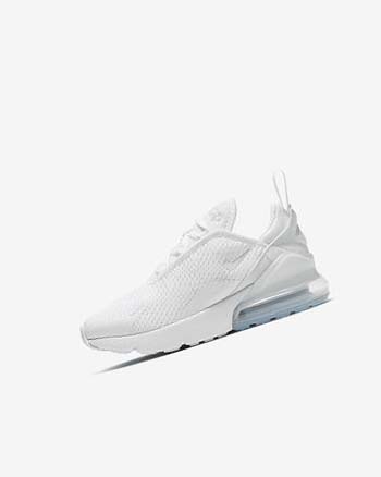 Zapatos Casuales Nike Air Max 270 Niña Blancas Metal Plateadas Blancas | AR1166