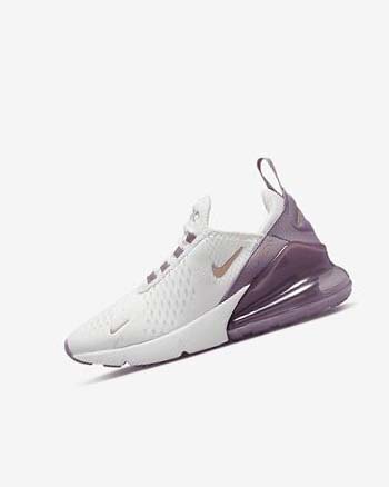 Zapatos Casuales Nike Air Max 270 Niño Blancas Blancas Metal Rojas Marrones | AR4715