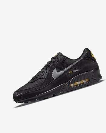 Zapatos Casuales Nike Air Max 90 Hombre Negras Amarillo Metal Gris | AR2904