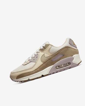 Zapatos Casuales Nike Air Max 90 Mujer Marrones Moradas Claro Kaki | AR2741