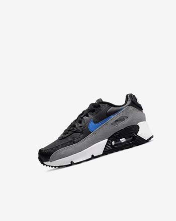 Zapatos Casuales Nike Air Max 90 Niño Negras Gris Gris Oscuro Azules | AR3186