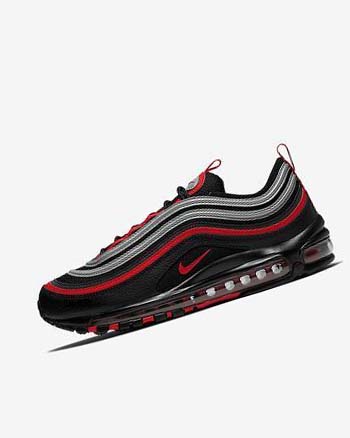 Zapatos Casuales Nike Air Max 97 Hombre Negras Metal Plateadas Rojas | AR5142