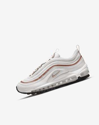 Zapatos Casuales Nike Air Max 97 Niña Blancas Blancas Metal Rojas Marrones | AR4800