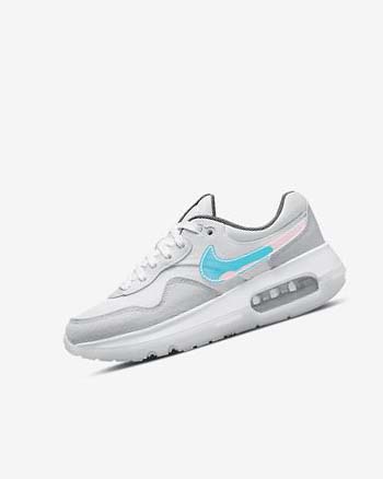 Zapatos Nike Air Max Motif Niña Blancas Blancas Azules Gris | AR2614