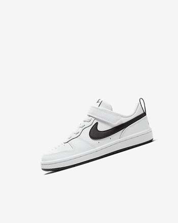 Zapatos Nike Court Borough Low 2 Niña Blancas Negras | AR2593