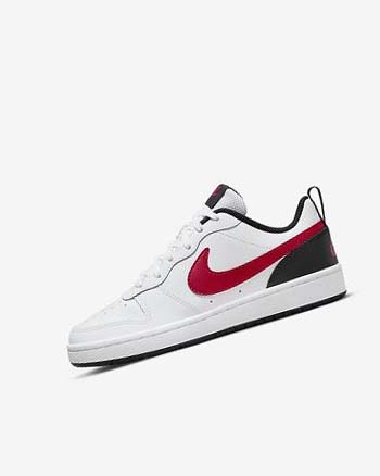 Zapatos Nike Court Borough Low 2 Niño Blancas Negras Rojas | AR4572