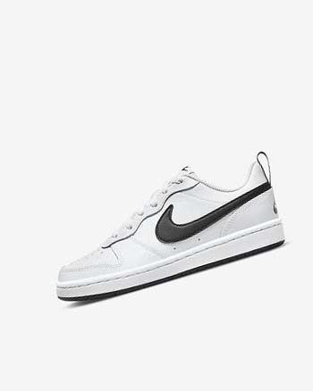 Zapatos Nike Court Borough Low 2 Niño Blancas Negras | AR4600