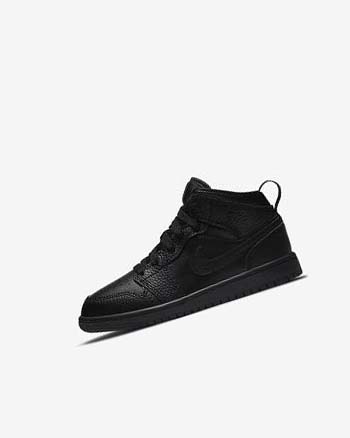 Zapatos Nike Jordan 1 Mid Niño Negras Negras Negras | AR5500