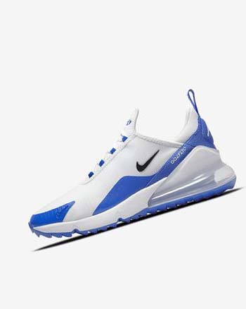 Zapatos de Golf Nike Air Max 270 G Mujer Blancas Azules Plateadas Negras | AR5209