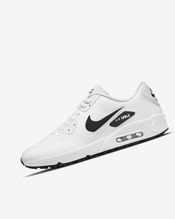 Zapatos de Golf Nike Air Max 90 G Hombre Blancas Negras | AR5124