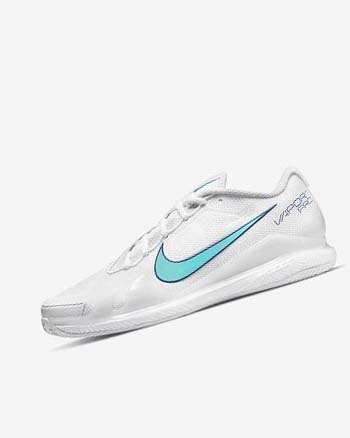 Zapatos de Tenis Nike Court Air Zoom Vapor Pro Hombre Blancas Beige Claro Azul Real Oscuro Azules Turquesa | AR2313