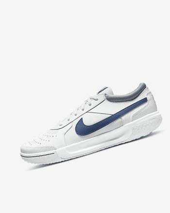 Zapatos de Tenis Nike Court Zoom Lite 3 Hombre Blancas Azul Marino | AR5347