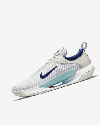 Zapatos de Tenis Nike Court Zoom NXT Hombre Blancas Beige Claro Turquesa Azul Real Oscuro Azules | AR2331