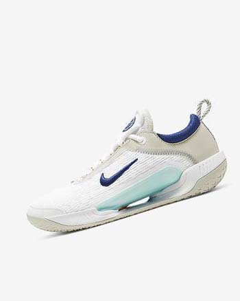 Zapatos de Tenis Nike Court Zoom NXT Hombre Blancas Beige Claro Turquesa Azul Real Oscuro Azules | AR2462